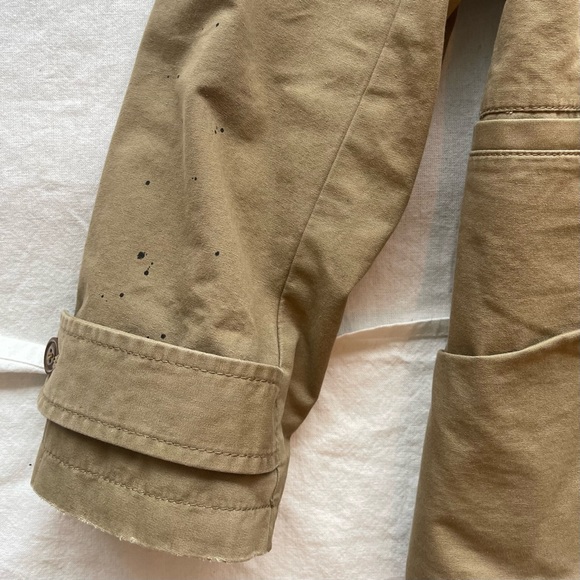 Men’s Large NSF + GAP Khaki Tan Pea Coat Jacket - Picture 3 of 8